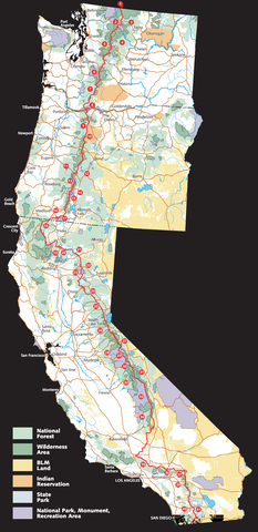 pacific crest trail route overview